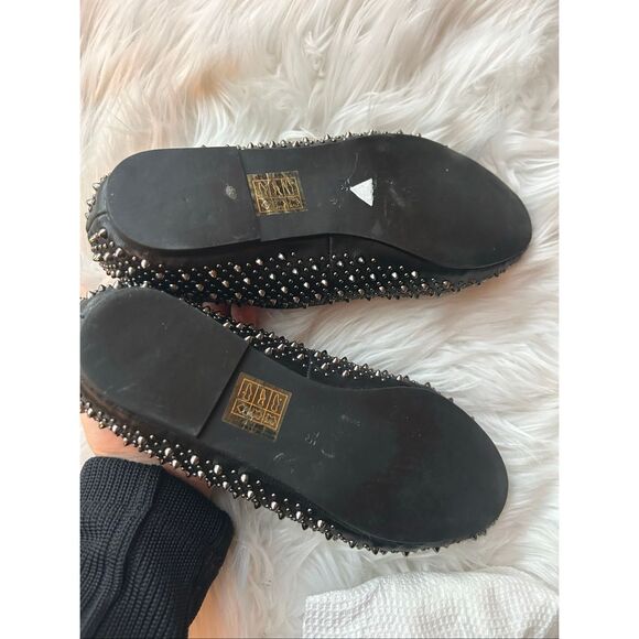 Jeffrey Campbell Martini Black Studded Spiked Flats Ibiza Last Women's Size 7.5 - Picture 6 of 7
